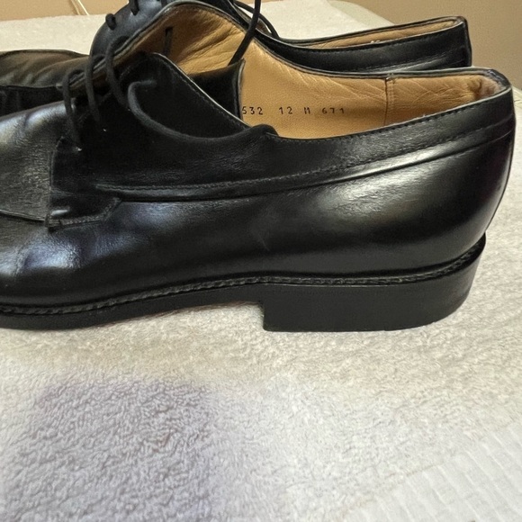 Gravati Made In Italy Black Leather Shoes Sz 12